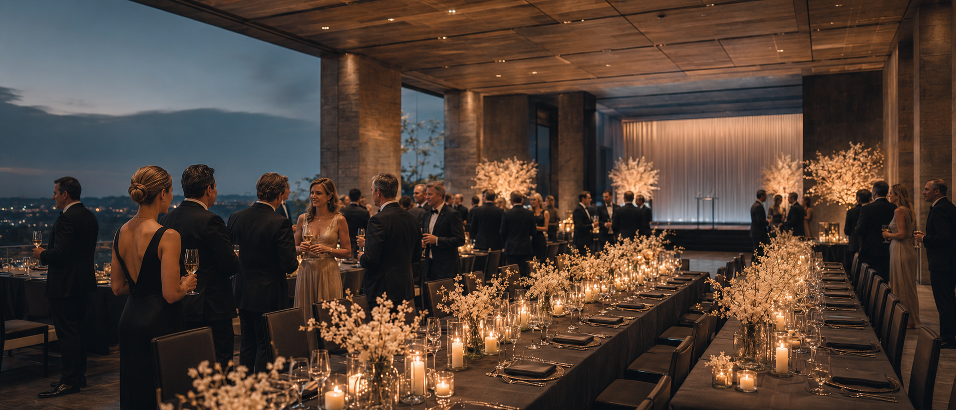 Corporate event reception